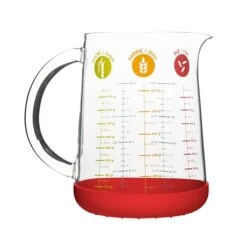 Pichet Mesureur En Verre Et Silicone 1 L -Joseph Joseph || Peugeot Soldes Magasin 62037 1 3 Pichet mesureur en verre et silicone 1 L Pebbly