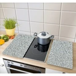 Set 2 Couvre-plaques Protection Motifs Granit -Joseph Joseph || Peugeot Soldes Magasin 62342 2 5 Set 2 couvre plaques protection motifs Granit Wenko by Maximex