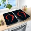 Set De 2 Couvre Plaques Protection Motifs Piments -Joseph Joseph || Peugeot Soldes Magasin 62352 0 4 Set de 2 couvre plaques protection motifs Piments Wenko by Maximex
