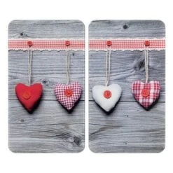 Set 2 Couvre-plaques Protection Motifs Coeurs 6 Set 2 Couvre-plaques Protection Motifs Coeurs -Joseph Joseph || Peugeot Soldes Magasin 62367 1 5 Set 2 couvre plaques protection motifs Coeurs Wenko by Maximex