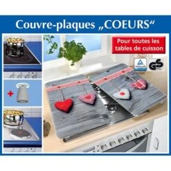 Set 2 Couvre-plaques Protection Motifs Coeurs 7 Set 2 Couvre-plaques Protection Motifs Coeurs -Joseph Joseph || Peugeot Soldes Magasin 62367 2 5 Set 2 couvre plaques protection motifs Coeurs Wenko by Maximex