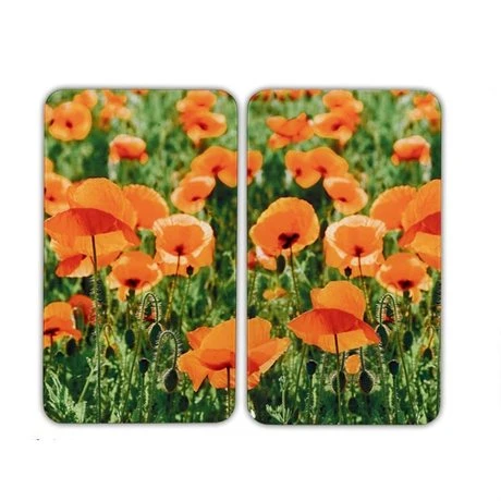 Set 2 Couvre-plaques Protection Motifs Coquelicot 4 Set 2 Couvre-plaques Protection Motifs Coquelicot – Image 2