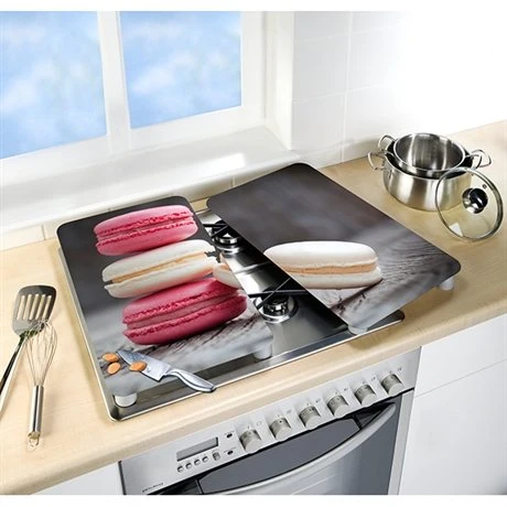Set 2 Couvre-plaques Protection Motif Macarons 3 Set 2 Couvre-plaques Protection Motif Macarons