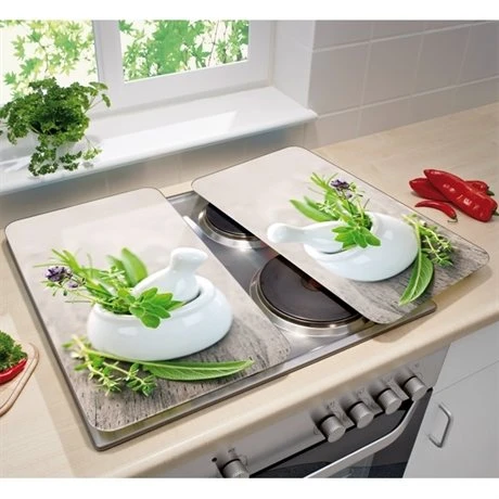 2 Couvre-plaques Protection Motifs Jardin De Fines Herbes 5 2 Couvre-plaques Protection Motifs Jardin De Fines Herbes – Image 3