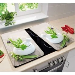 2 Couvre-plaques Protection Motifs Jardin De Fines Herbes 9 2 Couvre-plaques Protection Motifs Jardin De Fines Herbes -Joseph Joseph || Peugeot Soldes Magasin 62903 3 1 2 couvre plaques protection motifs Jardin de fines herbes Wenko by Maximex