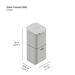 Joseph Joseph Poubelle Totem Graphite 40 L - 2 Compartiments 20 L -Joseph Joseph || Peugeot Soldes Magasin 658001 4 3 Poubelle Totem Graphite 40 L 2 compartiments 20 L Joseph Joseph