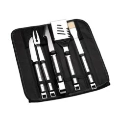 BergHOFF Pochette 5 Ustensiles En Inox Pour Barbecue