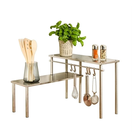 Étagère Angle 2 étages En Acier Inoxydable 3 Étagère Angle 2 étages En Acier Inoxydable