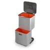 Joseph Joseph Poubelle Totem Acier Inoxydable 60 L - 2 Compartiments 30 L -Joseph Joseph || Peugeot Soldes Magasin 678001 0 2 Poubelle Totem acier inoxydable 60 L 2 compartiments 30 L Joseph Joseph