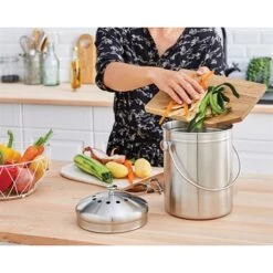 Lot Seau à Compost En Inox 5 L Et 4 Filtres à Charbon Antiodeurs -Joseph Joseph || Peugeot Soldes Magasin 679018 1 3 Lot seau a compost en inox 5 L et 4 filtres a charbon antiodeurs Mathon