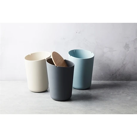 Poubelle Fibre Bambou Gris Avec Couvercle 14,4 X 20,6 Cm 4 Poubelle Fibre Bambou Gris Avec Couvercle 14,4 X 20,6 Cm – Image 2