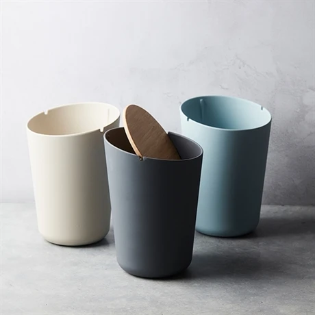 Poubelle Fibre Bambou Gris Avec Couvercle 14,4 X 20,6 Cm 5 Poubelle Fibre Bambou Gris Avec Couvercle 14,4 X 20,6 Cm – Image 3