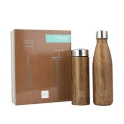 Coffret Bois 1 Bouteille 500 Ml Et 1 Théière 350ml